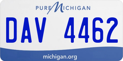 MI license plate DAV4462