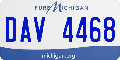 MI license plate DAV4468