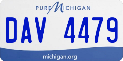 MI license plate DAV4479
