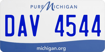 MI license plate DAV4544
