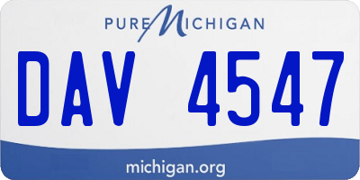 MI license plate DAV4547