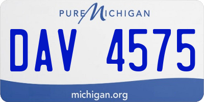 MI license plate DAV4575