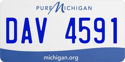 MI license plate DAV4591