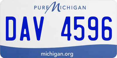 MI license plate DAV4596