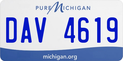 MI license plate DAV4619