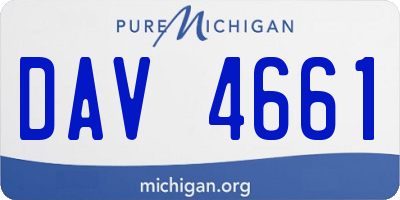 MI license plate DAV4661