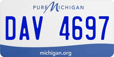 MI license plate DAV4697