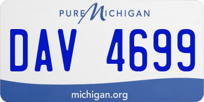 MI license plate DAV4699