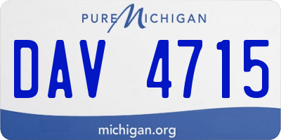 MI license plate DAV4715