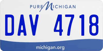 MI license plate DAV4718
