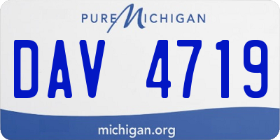 MI license plate DAV4719