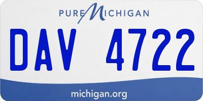 MI license plate DAV4722