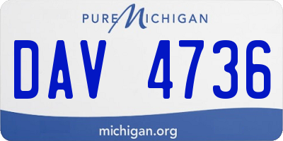 MI license plate DAV4736