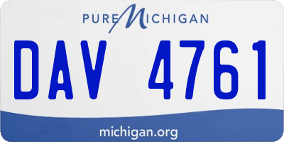 MI license plate DAV4761