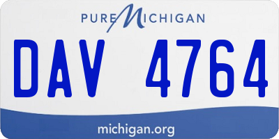 MI license plate DAV4764