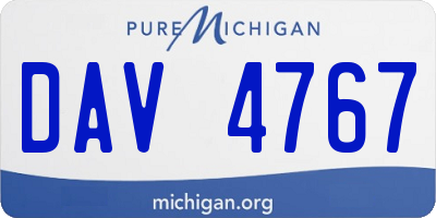 MI license plate DAV4767