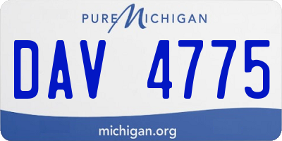 MI license plate DAV4775