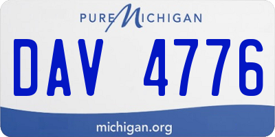 MI license plate DAV4776