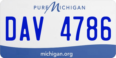 MI license plate DAV4786