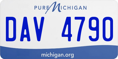 MI license plate DAV4790
