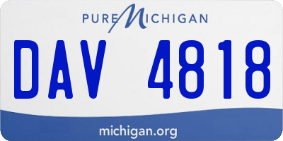 MI license plate DAV4818