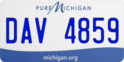 MI license plate DAV4859
