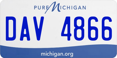 MI license plate DAV4866