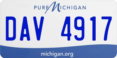 MI license plate DAV4917
