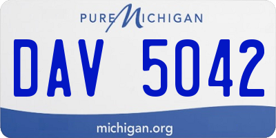 MI license plate DAV5042