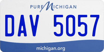 MI license plate DAV5057