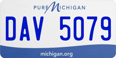 MI license plate DAV5079