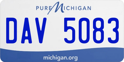 MI license plate DAV5083