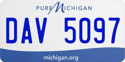 MI license plate DAV5097