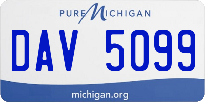 MI license plate DAV5099