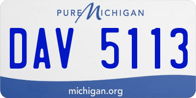 MI license plate DAV5113