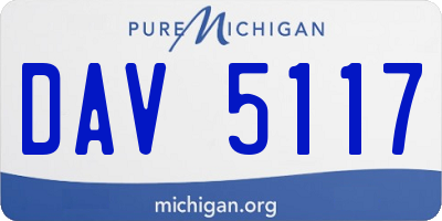 MI license plate DAV5117