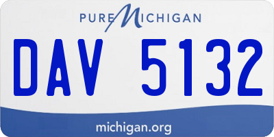 MI license plate DAV5132