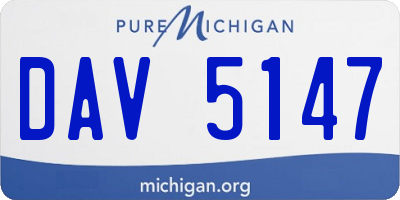 MI license plate DAV5147