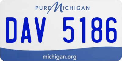 MI license plate DAV5186