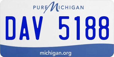 MI license plate DAV5188