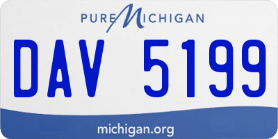 MI license plate DAV5199