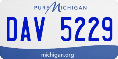 MI license plate DAV5229