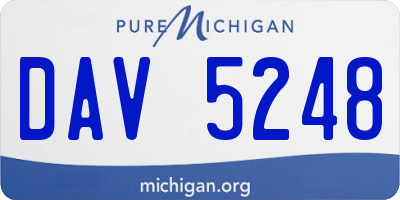 MI license plate DAV5248