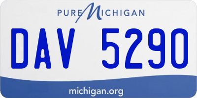 MI license plate DAV5290