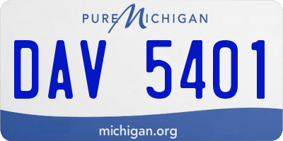 MI license plate DAV5401