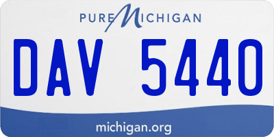 MI license plate DAV5440