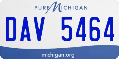 MI license plate DAV5464