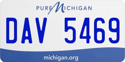 MI license plate DAV5469