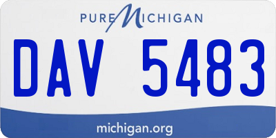 MI license plate DAV5483