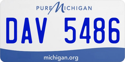 MI license plate DAV5486